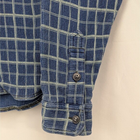 RRL Double RL Ralph Lauren Pullover Work Shirt Indigo/Cream Check Men's Small - Picture 4 of 7